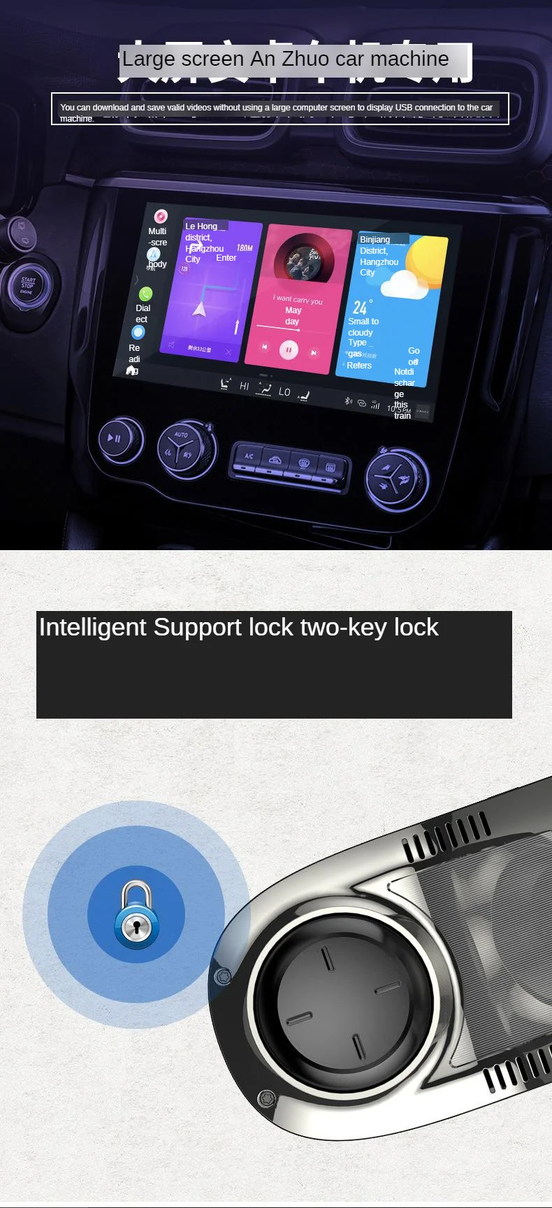 HD Автомобильный видеорегистратор камера usb цинковый сплав утопленный Android большой экран Навигатор только ADAS dvr ночное видение 24H монитор парковки
