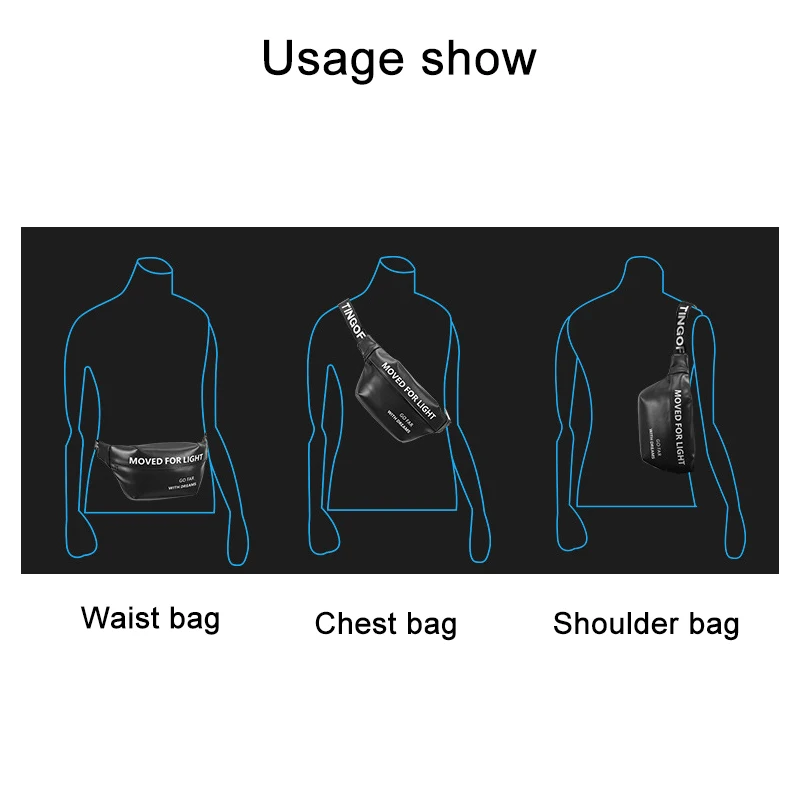 Полиуретановая сумка на пояс для женщин и мужчин унисекс мобильного телефона
