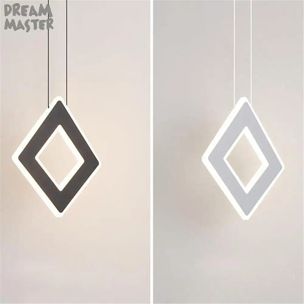 Современный минималистичный светодиодный подвесной светильник черного и белого