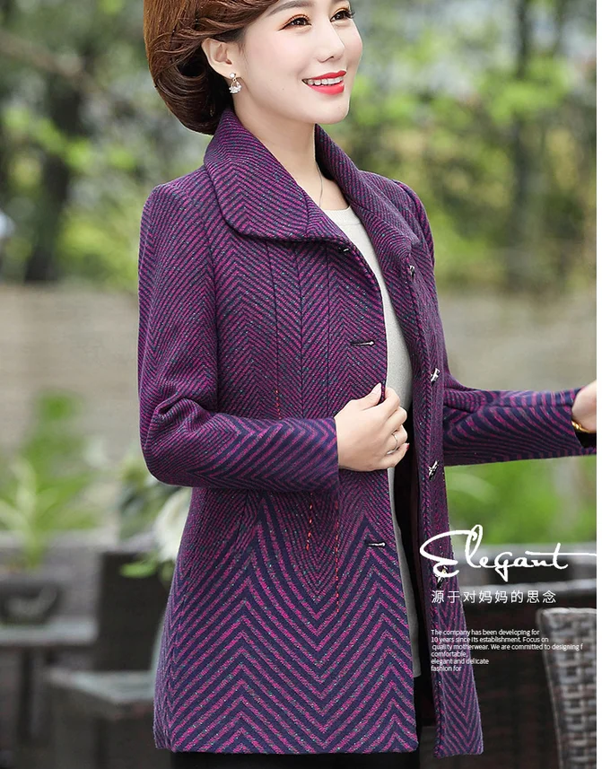 Осенняя Новая женская куртка среднего возраста одежда большого размера 5XL высокого качества 60-70 лет Повседневный женский основной куртка F606