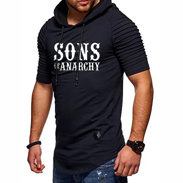 Мужская футболка для детей SOA Sons of anarchy летняя хлопковая однотонная толстовка с