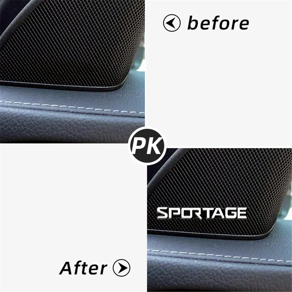 4 шт. автомобиль аудио украсить 3D алюминиевая эмблема Стикеры для KIA Sportage 2016 2017 2018