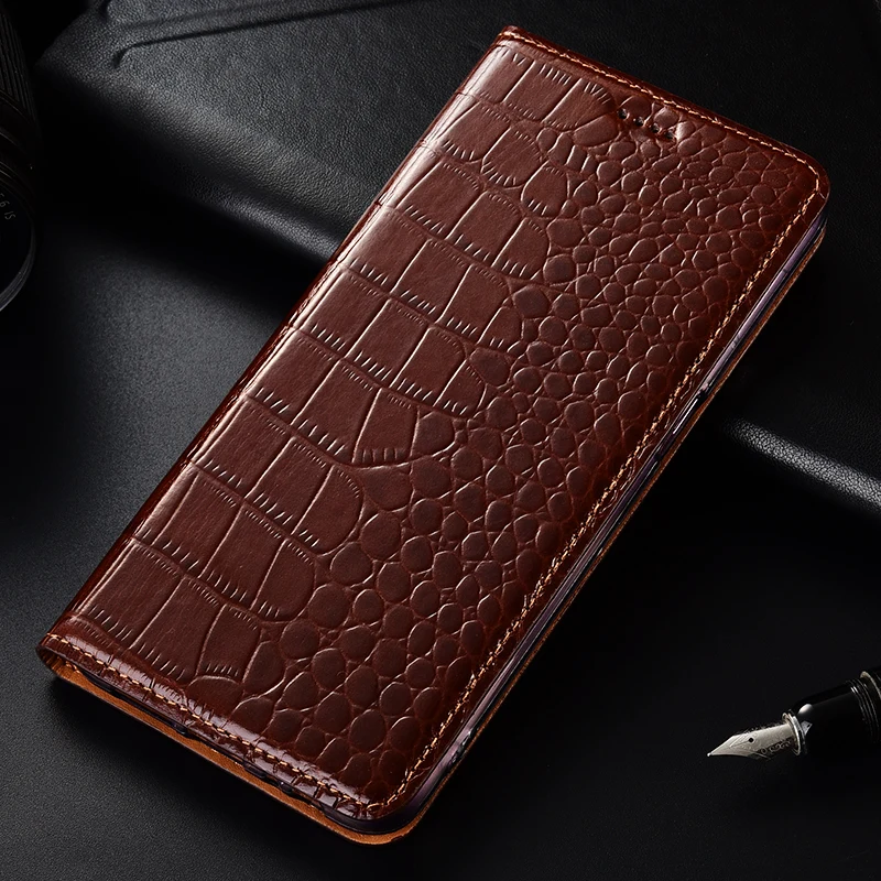 Для huawei Y6 2018 чехол из натуральной кожи крокодила узорный Мягкий силиконовый для Y9