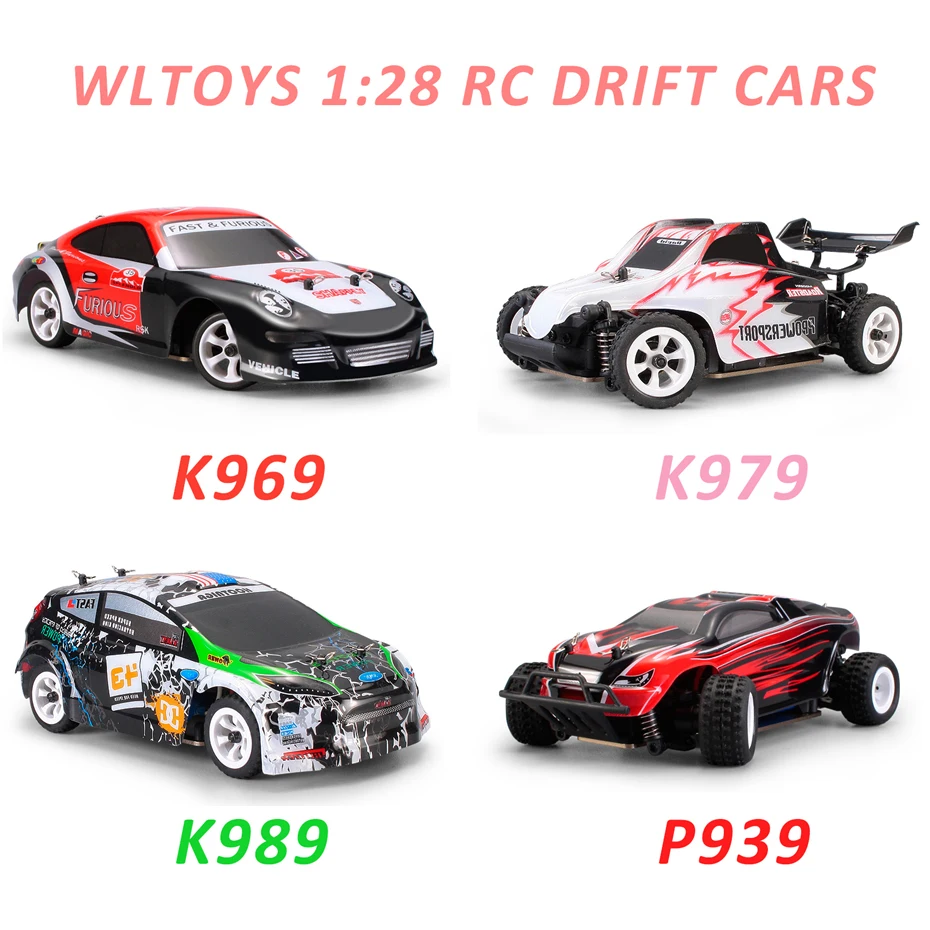 30KM/H RC Wltoys 1:28 RTR RC Car 2.4G 4WD 4 Channels Drift Car Racing Car K969/K989 For Selection Remote Control Car enlarge