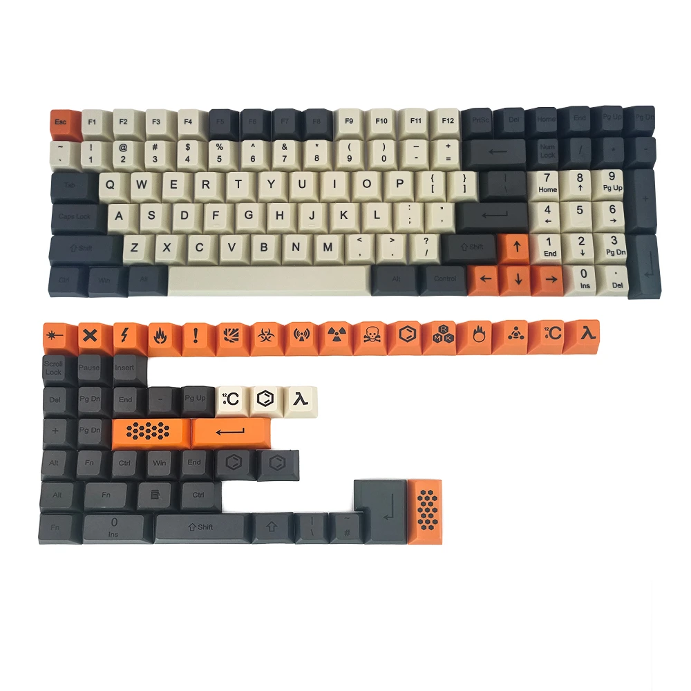 

Cherry Height PBT Keycaps Black Orange Color Matching is Suitable for Mechanical Keyboard Players