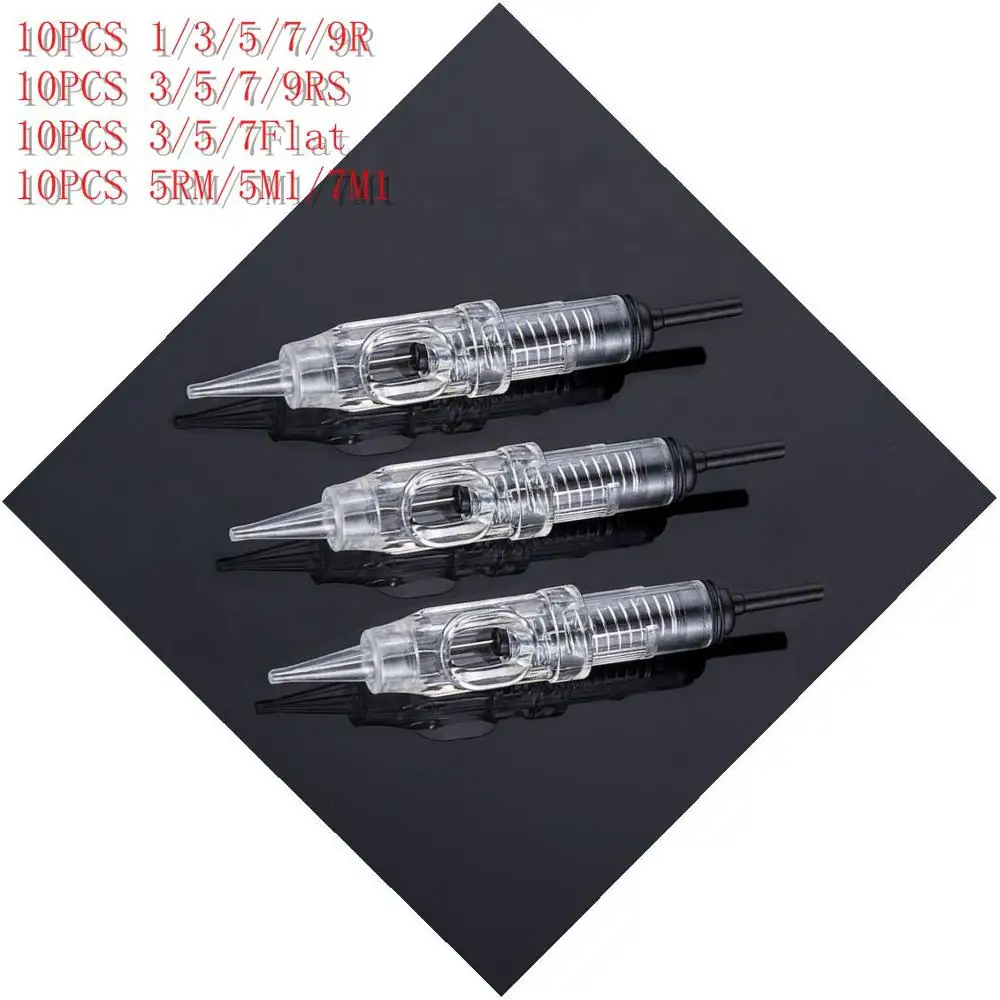 Tattoo Needle Mix 150pcs R F RS  Disposable Sterilized Permanent Makeup Cartridge Needles Tips For Eyebrow Lip Agulha Easy Click