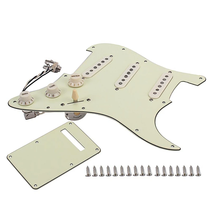 Prewired-Loaded Sss Pickguard Alnico V ЗВУКОСНИМАТЕЛИ ДЛЯ струйной гитары | Спорт и развлечения