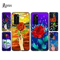silicone cover pretty flower love butterfly for huawei p 40 pro plus 30 20 10 9 8 lite mini 5g 4g pro 2017 2019 phone case