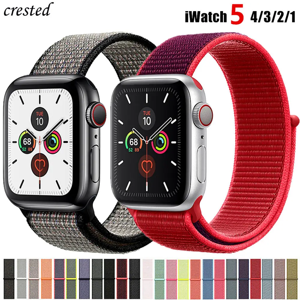 Нейлоновый ремешок для Apple watch 5 ремешок 44 мм 40 мм iWatch ремешок 42 мм 38 мм спортивный ремешок для часов Браслет Apple watch 4 3 2 1 38 40 44 мм