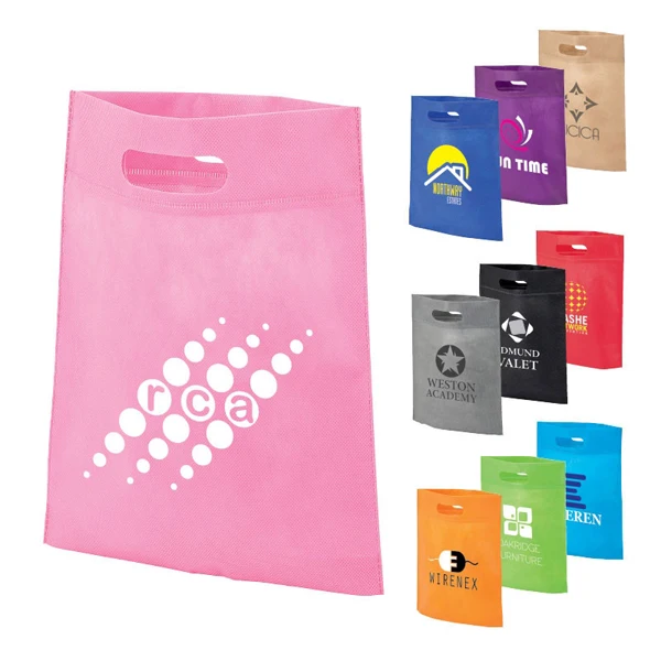 Небольшие нетканые сумки тоуты для продуктов с индивидуальным принтом рекламные