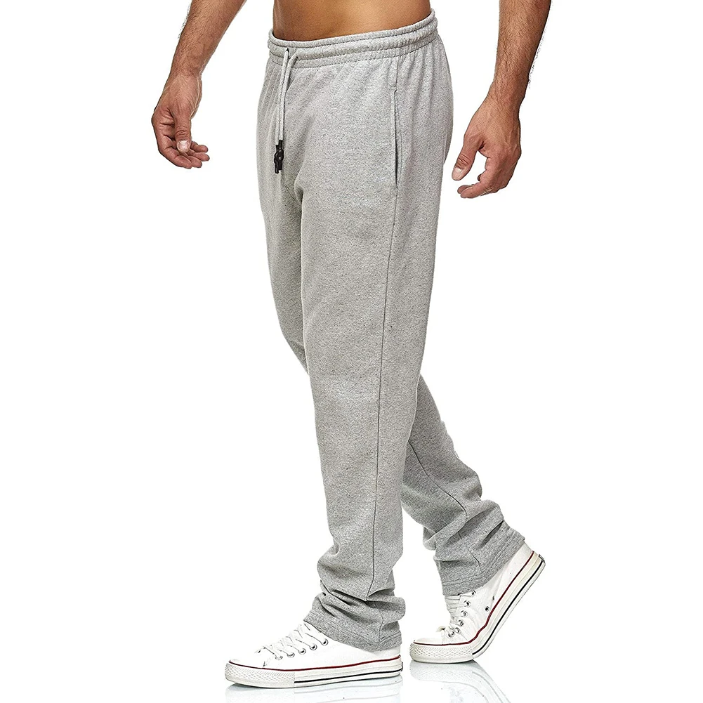

Men pants Drawstring Trousers Solid Color pants men Gym Pants Thick Warm Sportswear Sweatpants joggers men pantalones de hombre