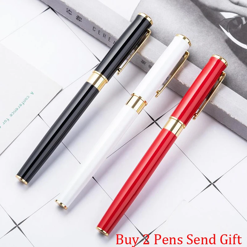 

Классический дизайн, полностью Металлическая Фирменная стандартная офисная Мужская ручка для письма, подарок, купить 2, отправить подарок