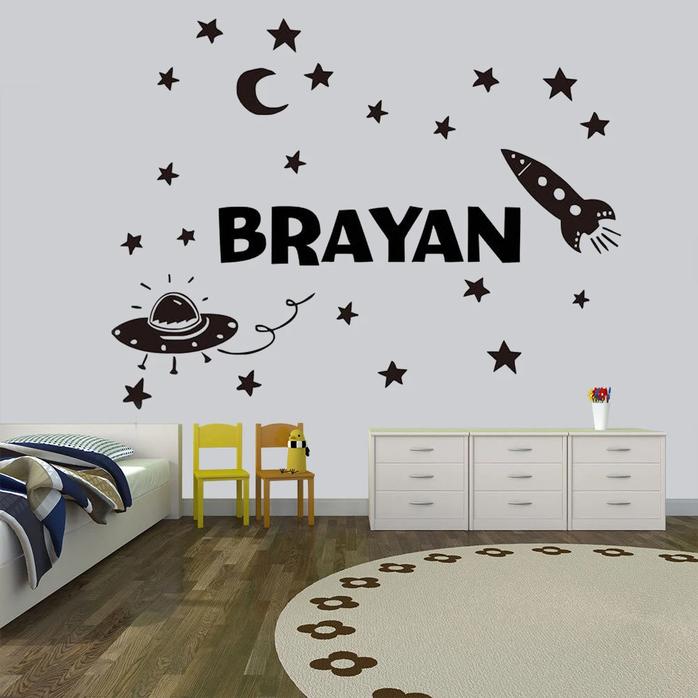 Космическая настенная наклейка внешнее пространство фотоэлемент космический