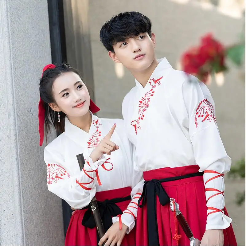 

Cosplay Chinese wind daily improvement Han Fu swordsman martial arts men women CP lovers clothing college wind embroidered class