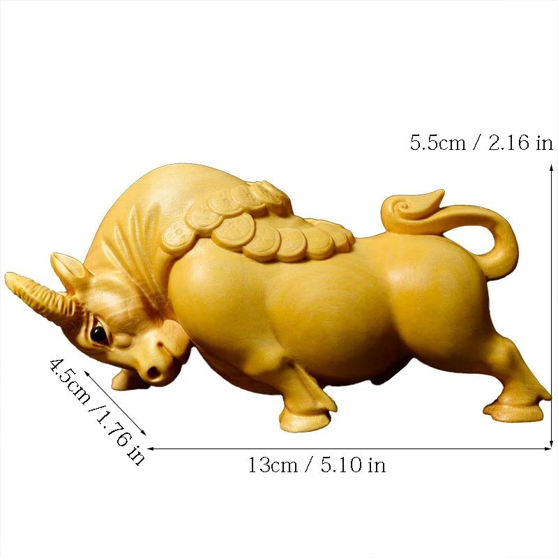 Статуя быка из массива дерева статуя богатства современное искусство ручная