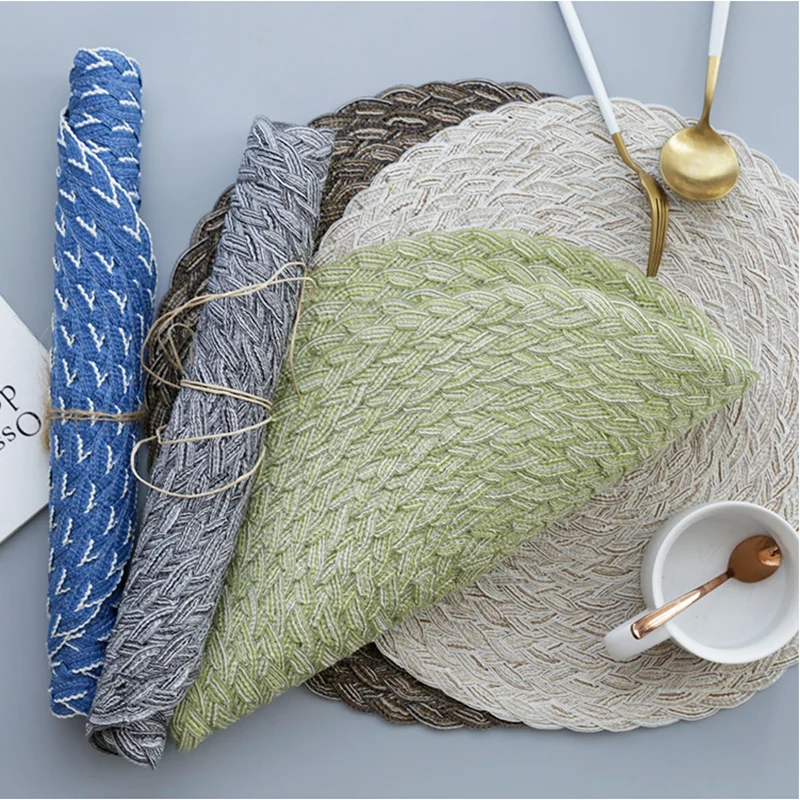 Простые круглые однотонные коврики из ПВХ в японском и южнокорейском стиле