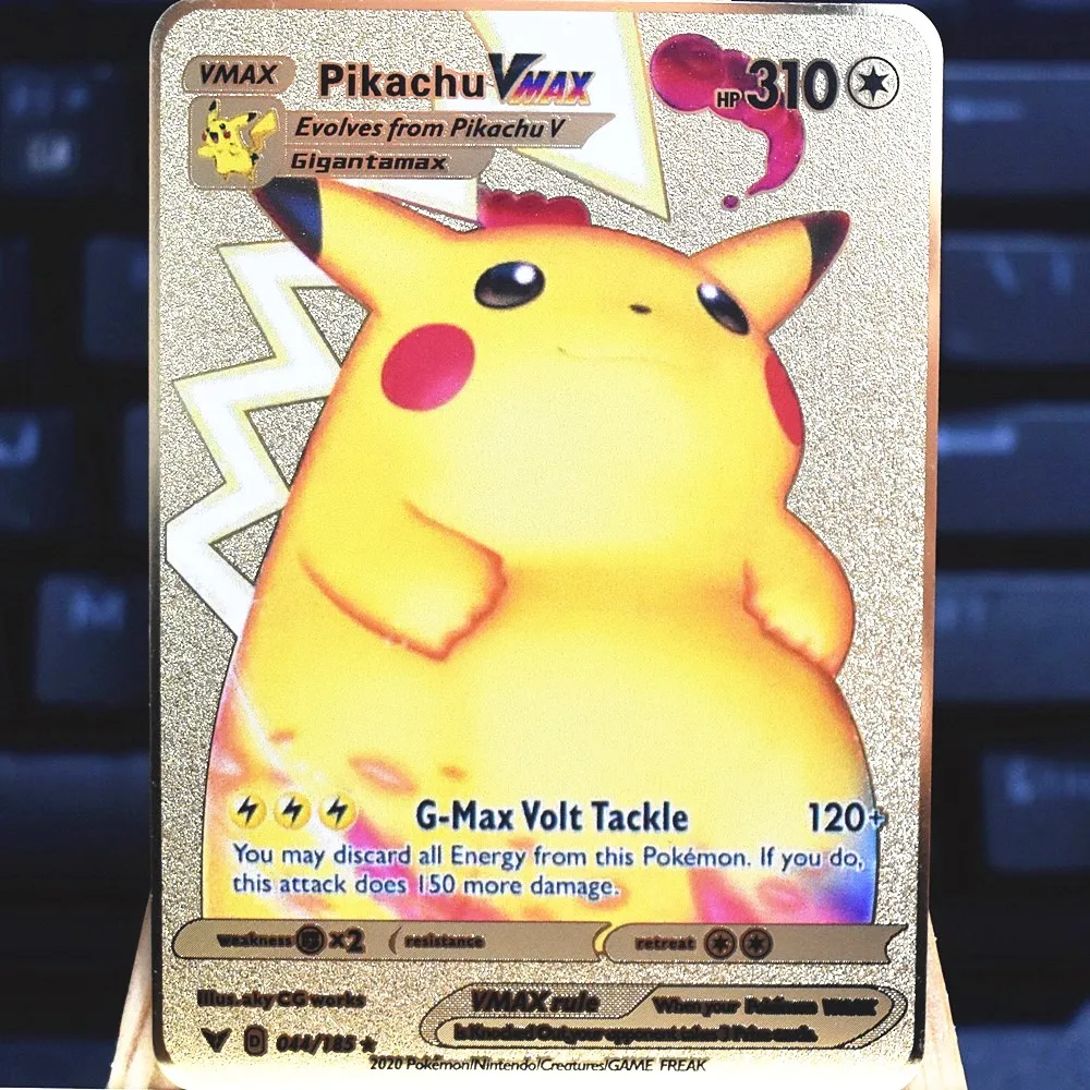 

Pokemon Kaarten Metaal Kaart V Kaart Pikachu Charizard Gouden Vmax Kaart Collectie Gift Kids Game Collection KA