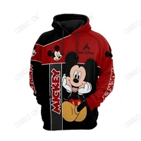 disney anime hoodie for men mickey mouse print jacket 3d baseball uniform pullover hoodie for men and women custom clothing