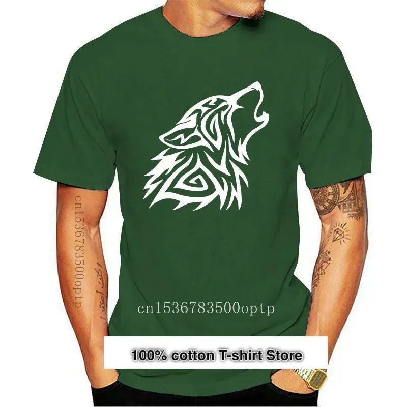 

Camiseta de lobo Fenrir para hombre y mujer, camisa de Odín aullado, estilo nórdico, Valhalla, Vikingo, Mjolnir, moderna