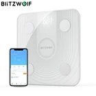 Умные Беспроводные цифровые весы BlitzWolf для измерения массы тела, жира, Wifi, анализатор состава тела с управлением через приложение для смартфона