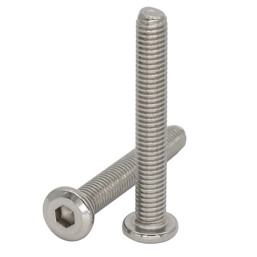 

M8*10mm 12mm 14mm 15mm 16mm 18mm 20mm 201 304 Stainless Steel Bolt Hypotenuse Flat Head Hexagon Socket Down Side Furniture Screw