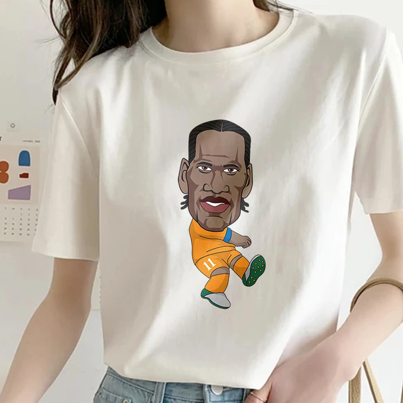 

Football Super Star Frau T-Shirts Street Style party Clothing Female FASHIONABLE Lover Cute Tops t shirt for men Playeras Mujer