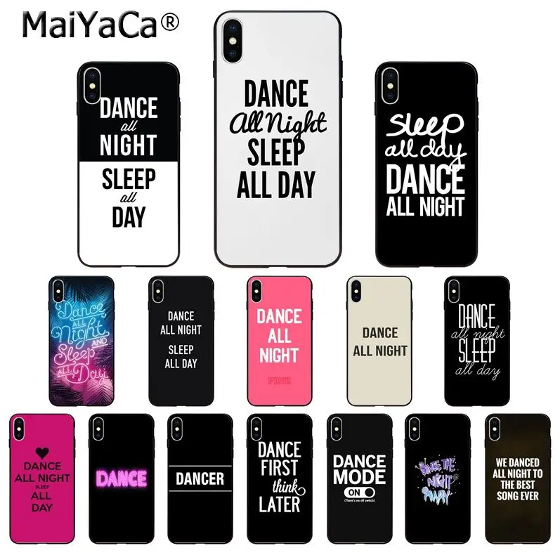 Мягкий силиконовый чехол для телефона MaiYaCa I Love Dance из ТПУ Apple iPhone 8 7 6 6S Plus X XS MAX 5 5S SE