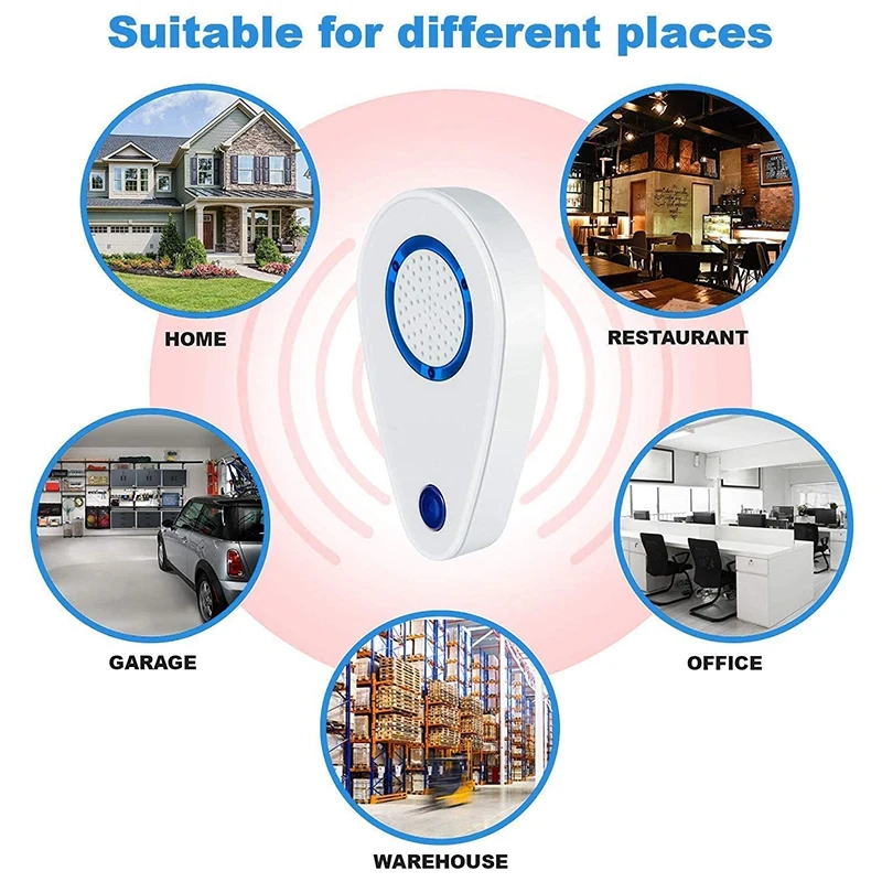 

Ultrasonic Pest Repeller(4 Pack), Pest Control Repellent, Electronic Repellant - Bug Repellent for Ant, Mosquito US Plug