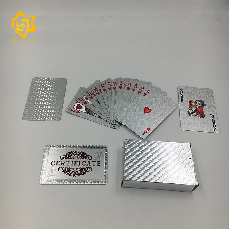 MosaicSilver Kelin Горячая водонепроницаемый USD100 Доллар дизайн 24 К золото покер игральные карты для новых азартных игр удовольствие или свадебные подарки - Цвет: MosaicSilver