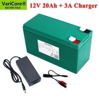 varicore 12v 20ah sprayer device 18650 lithium battery pack built in bms used for backup surveillance camera12 6v 3a charger