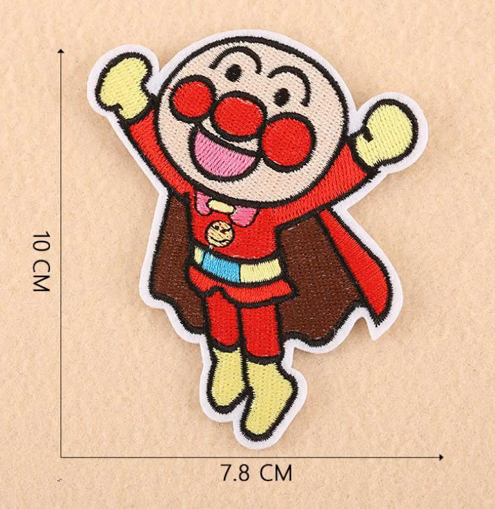 9 шт./компл. новый стиль японского аниме Anpanman железные нашивки Baikinman вышитая
