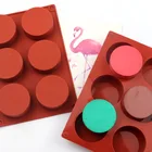 Силиконовая форма для мыла, круглые формы для помадки, инструменты для выпечки, кубики льда, 3d молды для желе, для изготовления форма для изготовления мыла вручную сделай сам, 6 полостей