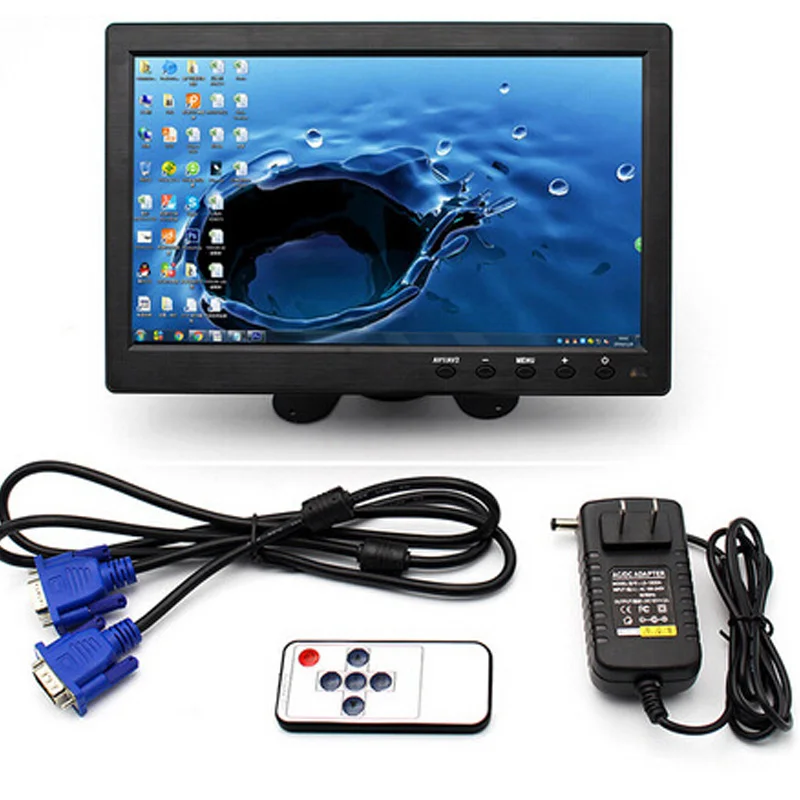 

Мониторинг домашней безопасности, монитор HDMI + VGA + AV HD с компьютерным интерфейсом, 10,1 дюйма