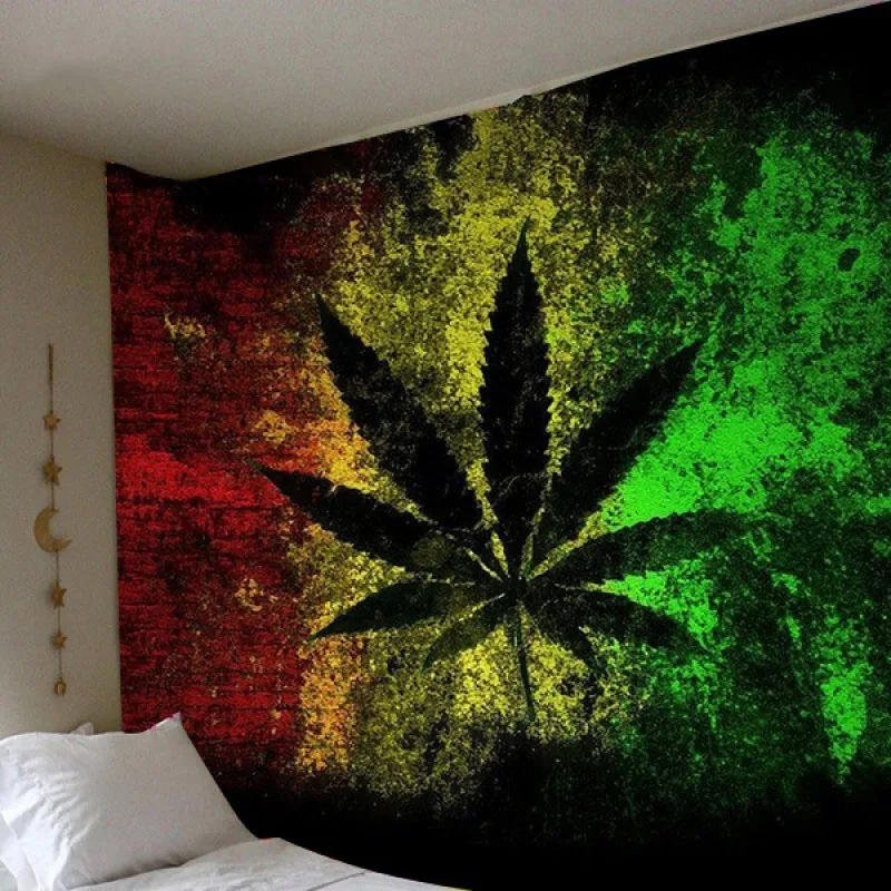 

New 3D Print Maple Leaf Wall Hanging Tapestry Bedroom Decor Home Decor Wall Tapestry Art Tapiz Bohemian Curtains