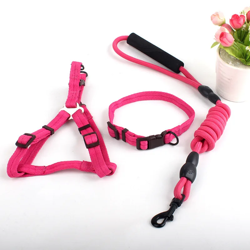 

Brand New Chain Pet Supplies Dog Leash Dog Leash Traction Rope Set Dog Collar Set Traction Rope Chest Harness Set