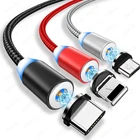 Оригинальный магнитный кабель Huawei Micro USB Type C, кабели для быстрой зарядки, магнитное зарядное устройство для iPhone, Samsung, Huawei, Xiaomi, шнур для быстрой зарядки