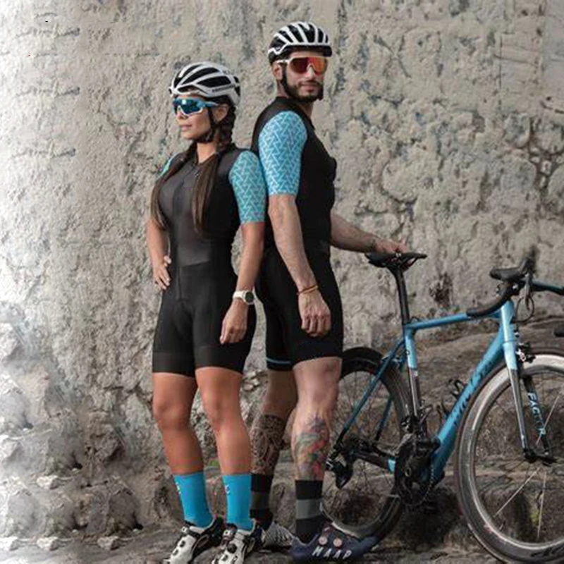 Новый летний мужской и женский парный Трикотажный костюм для велоспорта с