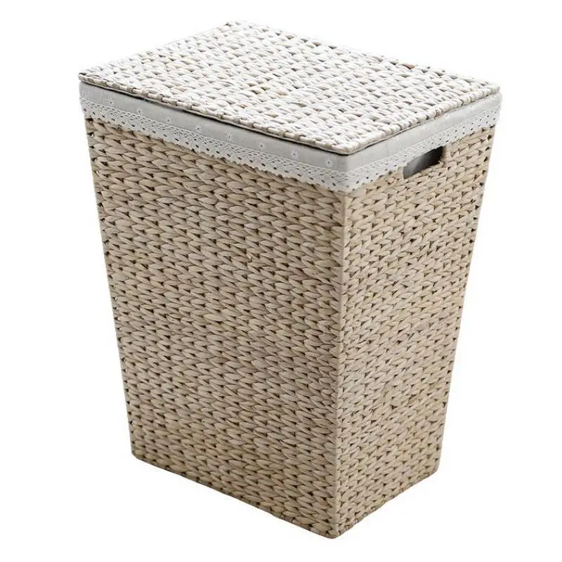 Скандинавская лоза соломенная коробка для хранения одежды корзина белья с