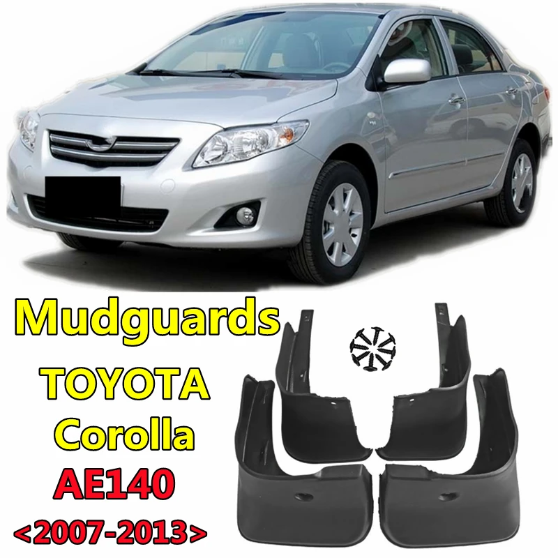 

4pcs Car Exterior Parts Tire Mudguards For TOYOTA CO-ROLLA AE140 2007-2013 Wheel Mud Flare Flaps Protection Fender Splash Guards