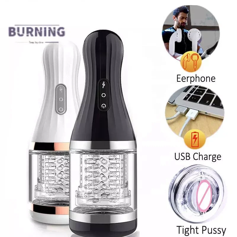 DiBe Новый USB-мастурбатор с голосом и вращением на 360 градусов секс-игрушки для