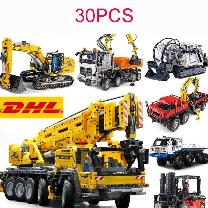 

MOULD KING DIY RC Car Mobile Crane Mk Truck Engineering Building Blocks Bricks Motor Power Remote Control Moc High-tech Boy Gift