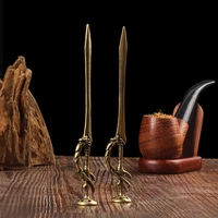 creative retro pure copper sword type tobacco pipe press stick tamper smoke pipe cleaner smoking accessories handicraft
