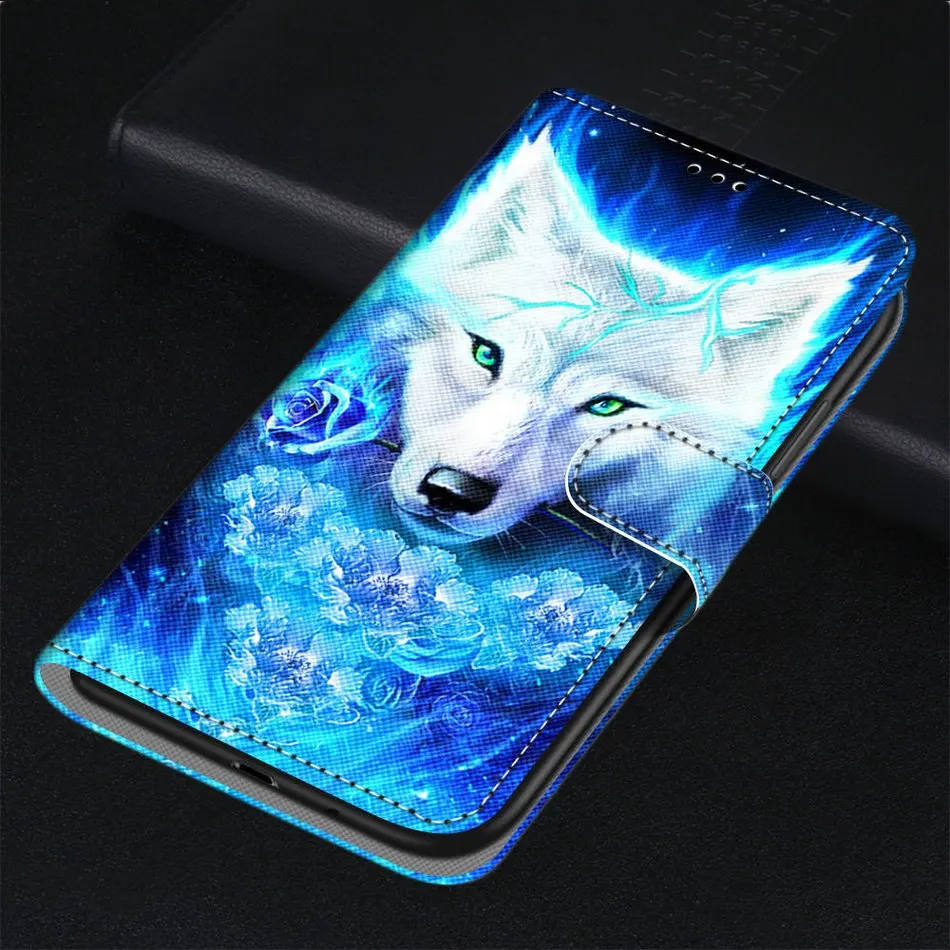 

Rose Dog Cat Kids Holster For Case Huawei Mate 40 Pro P Smart 2021 2020 Honor 10X 9X Lite 9S Y5P Y6P Y7A Y9A Leather Wallet D08F