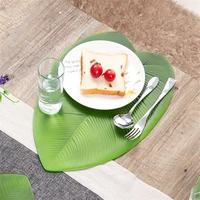 eva leaves plants oil water resistant non slip kitchen placemat coaster insulation pad dish coffee table mat home decor 51047