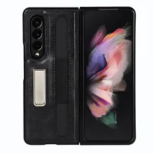 Case for Samsung Galaxy Z Fold3 Pattern PU Leather Phone Case Galaxy Z Fold 3 5G with S-Pen Pencil Case Stand Cover