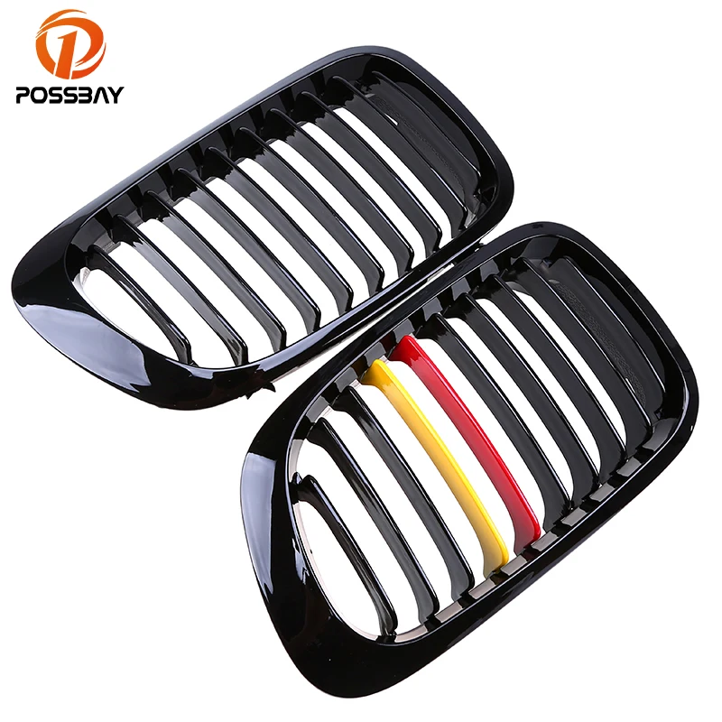 Черный немецкий автомобильный передний решетчатый гриль POSSBAY сетчатый чехол для