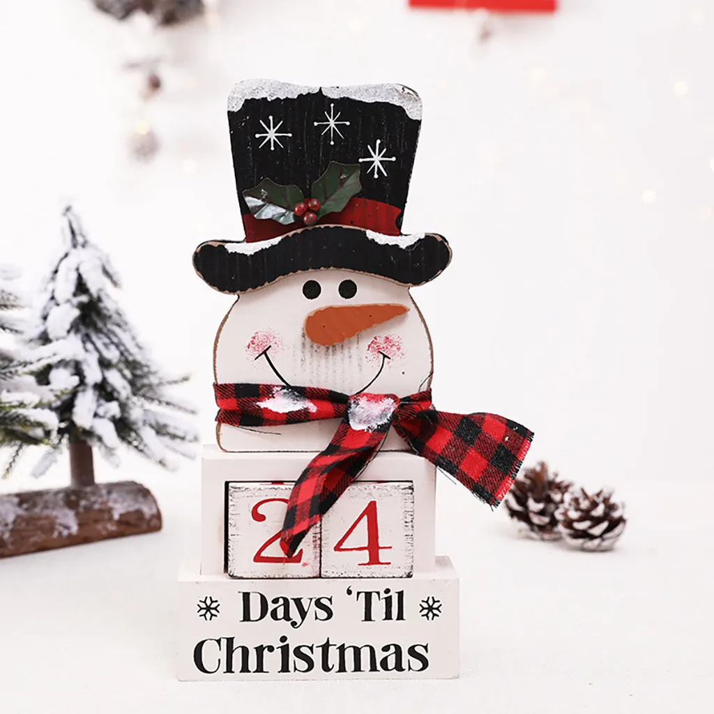 Рождественский календарь тканевый с обратным отсчетом Санта Клауса Декор стол