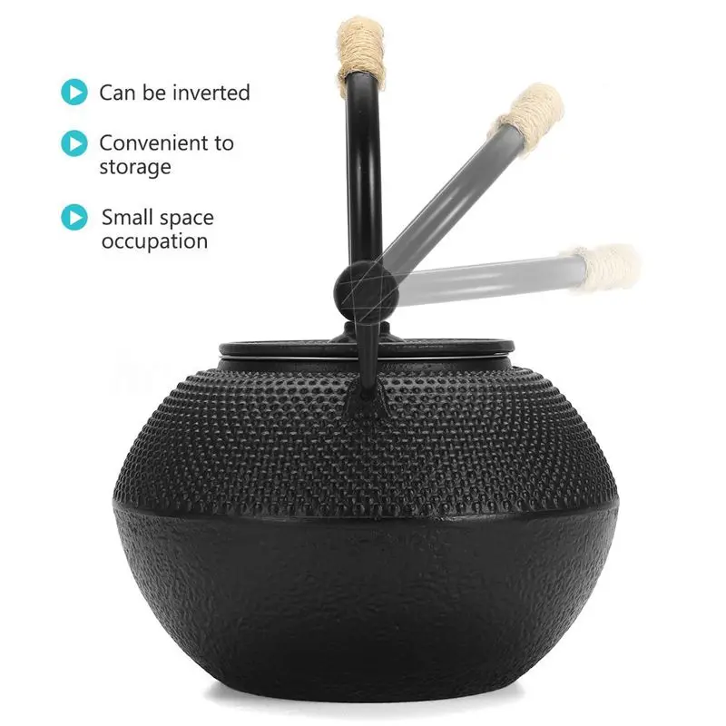 

1.2L Japanese Tetsubin Style Iron Tea Pot Kettle Tetsubin Teapot + Strainer