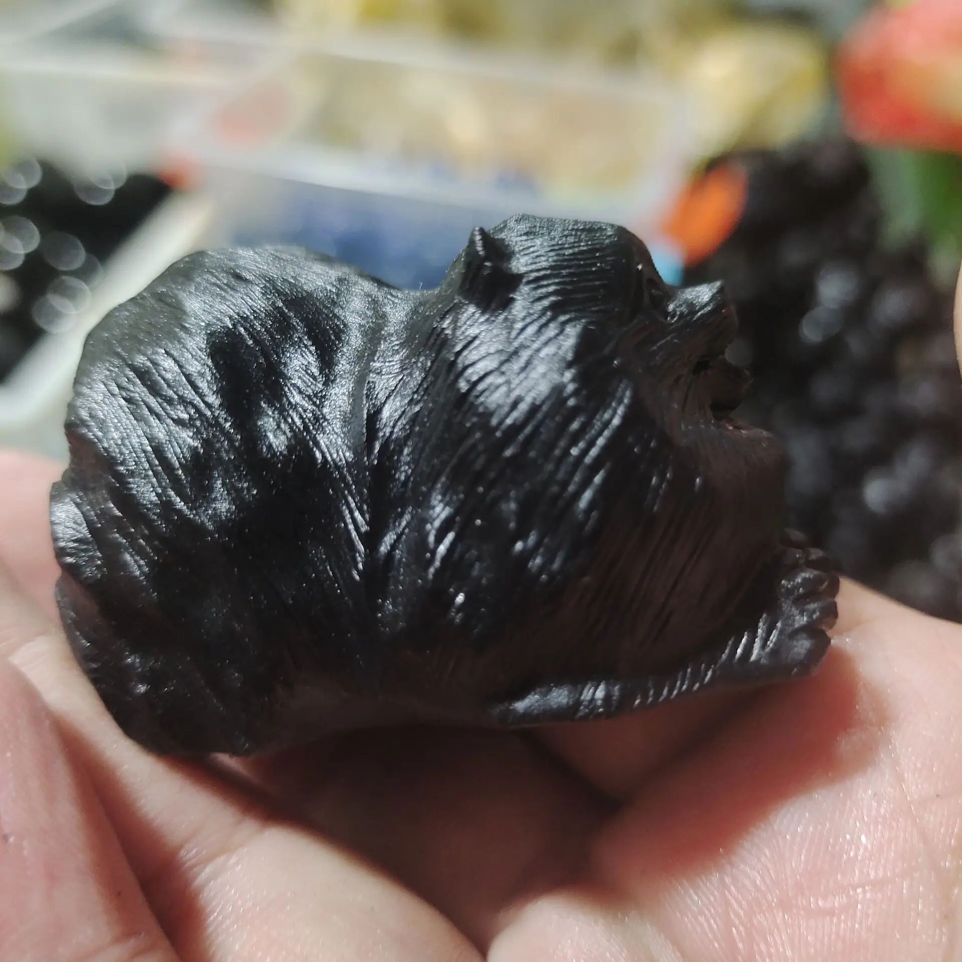 

Natural large beauty colored obsidian plays as a gift or a decorative item Obsidian handle piece Home furnishing articles