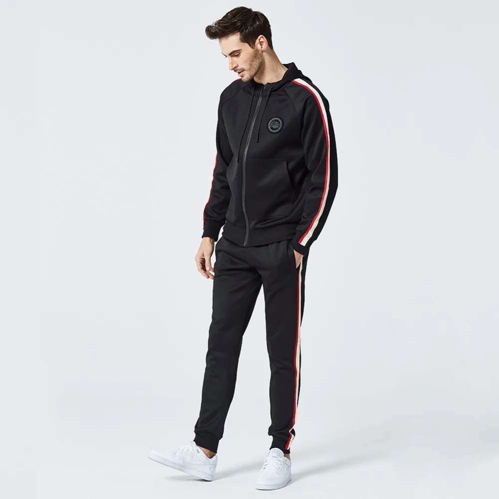 Мужской комплект из двух предметов новая модная толстовка с капюшоном